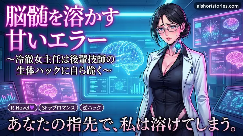 脳髄を溶かす甘いエラー〜冷徹女主任は後輩技師の生体ハックに自ら跪く〜