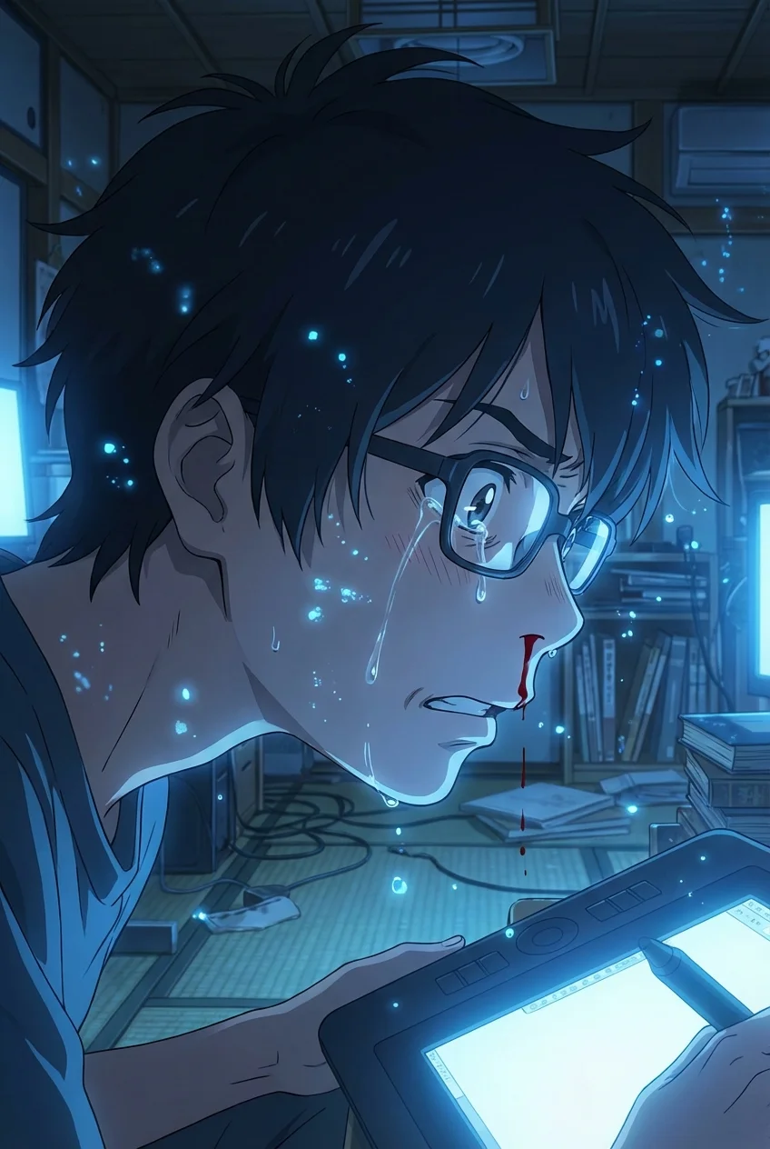 網膜を焼いて、君を描く